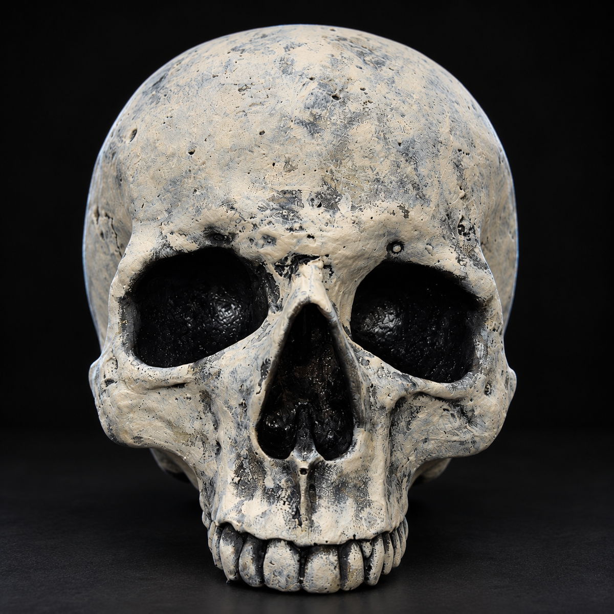 Realistic Human Skull Prop | Gothic Skeleton Halloween Decor