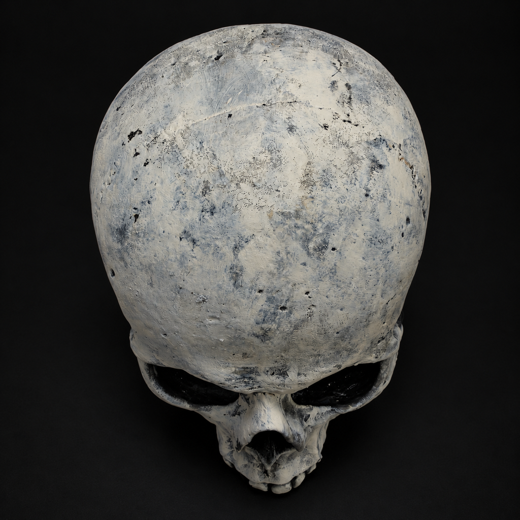 Realistic Human Skull Prop | Gothic Skeleton Halloween Decor