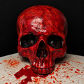 Realistic Gory Human Skull Prop | Bloody Gore Halloween Decor